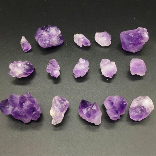 Wholesale Natural Purple crystal stone charms Irregular amethystal Mineral protolith specimen 100g free shipping