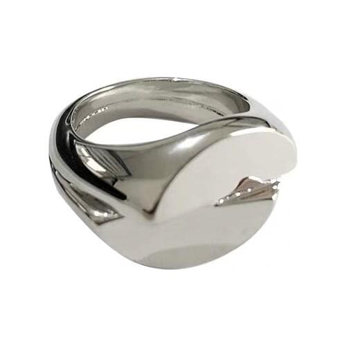 Homemade Korean Niche Designer Yycc with The Same Cold Wind Personality Interlaced Ring Ins with The Same Paragraph Rings Gift