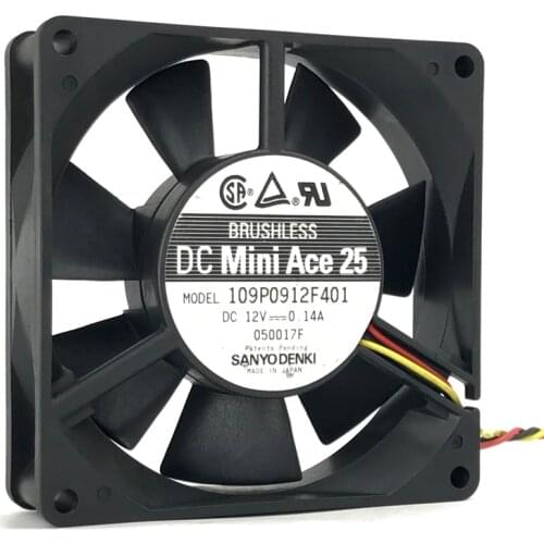 109P0912F401 three lines 9 cm 9025 fan 12V 0.14A