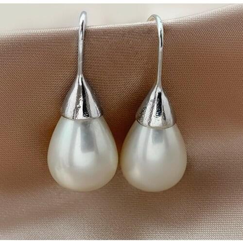 Elegant Imitation Pearl Drop Dangle Earrings for Women Girls Korean Jewelry Big Water Drop Shaped Wedding Statemnet Earring Gift