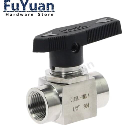 Ball valve 1/8" 1/4" 3/8" 1/2" 3/4" 1" BSP female thread stainless steel 304 high pressure high temperature 2 way ball valve