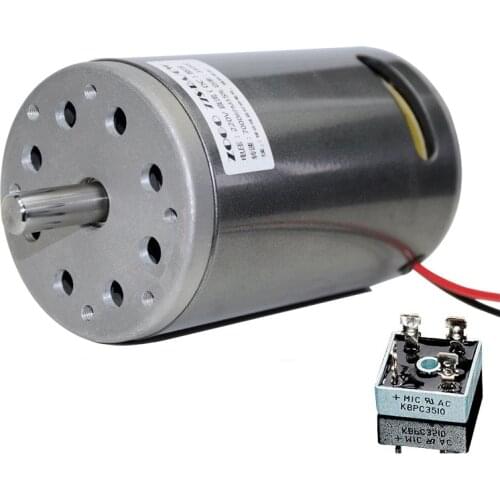 77MM DC 220V Bearing DC Motor 350W/680W High Speed CW/CCW DIY Sand machine Lathe with Cooling Fan
