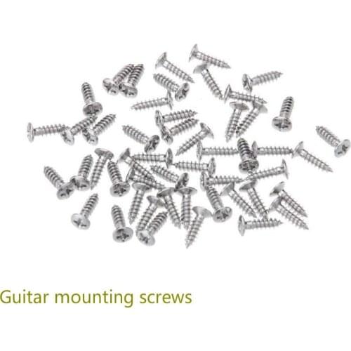 Tooyful 50 pcs/set Pickup Ring Frame Mounting Screws for Electric Guitar Replacement Parts