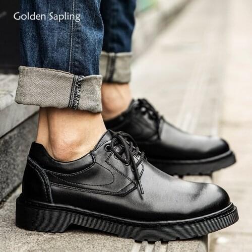 Golden Sapling Fashion Shoes Men Comfortable Platform Footwear Leisure Loafers Retro Mens Casual Shoes Classics Large Plus Size