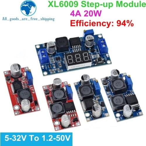TZT Boost Buck DC-DC Adjustable Step Up Down Converter XL6009 Power Supply Module 20W 5-32V to 1.2-35V