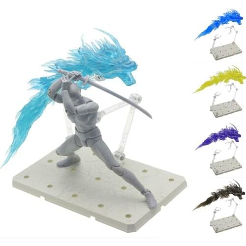 Dragon Effect Decoration Fight Toy With Dragaon Model with Bracket for Demon Slayer Action Figure Model General Scale Model-Blue
