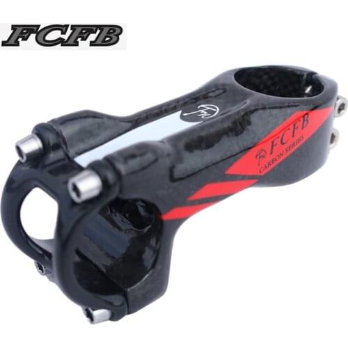 Fast ship road mountain bike red white carbon road stem frok diameter 28.6 mm 31.8mm handlebar 25.4mm 31.8mm FCFB FW-ST-C-1RE