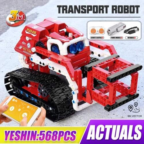 MOULD KING 15048 High-Tech 3 in 1 Tracked Vehicle Model Building Blocks Assembly Power Bricks Kids RC Car Gifts