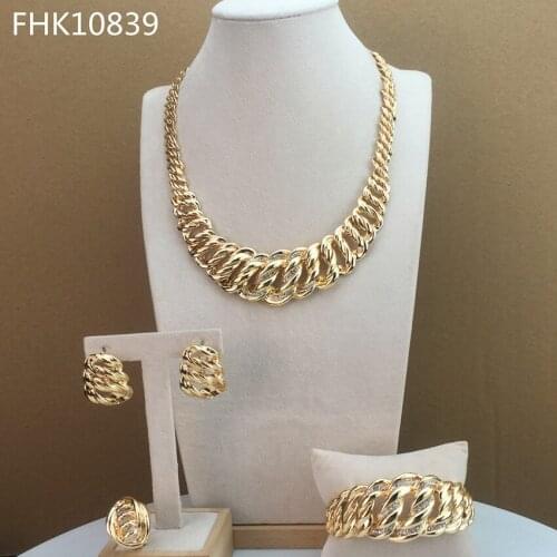 Yuminglai Nigerian Wedding African Bridal Jewellery Set Rhinestone Ethiopian Jewelry Parure FHK10839