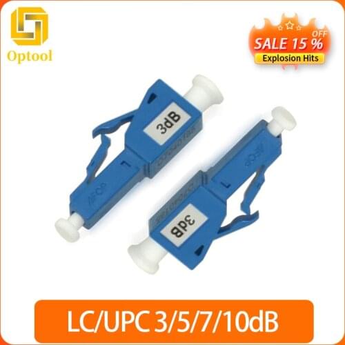 10PCS/Lot Attenuator 3dB 5dB 7dB 10dB LC Fiber Optic Attenuator Plug-In Connector Single Mode Fixed Optical Application