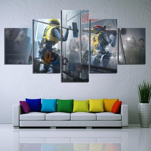 5 Piece Cartoon Pictures Super Smash Bros Game Poster Pictures Smash Brothers Artwork Paintings Canvas Art for Home Decor