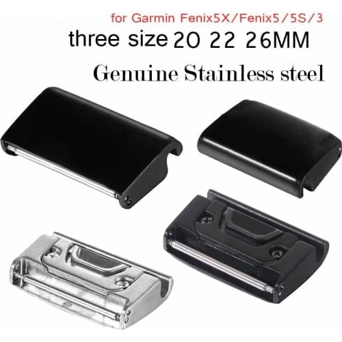 20mm 22mm 26mm Adapter For Garmin Fenix 3 Generic Stainless Steel Metal Replacement Watch Band Adapter For Garmin Fenix 5