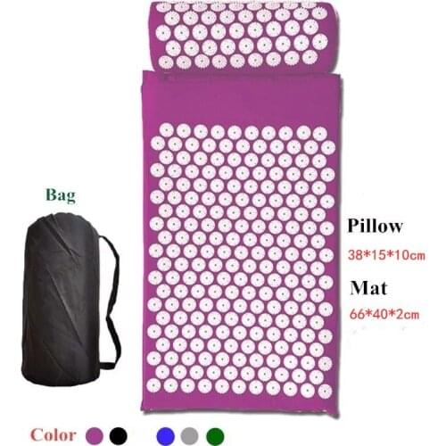 66x40CM Acupuncture Massage Cushion 38x15CM Yoga Pillow Acupressure Mat Improve Blood Circulation Relief Stress Relax Muscle