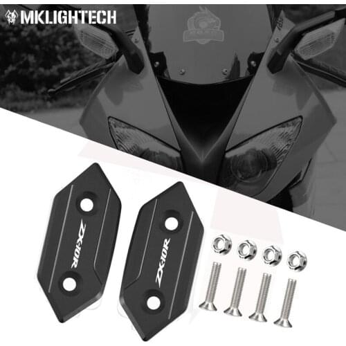 MKLIGHTECH Aluminum Mirror Hole Cover Plug Decorative Cap Mirror Driven Eliminators For KAWASAKI ZX10R ZX-10R 2008-2010 2009