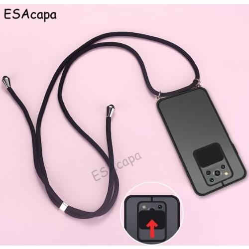 Crossbody Lanyard Cord Strap case For Xiaomi POCO X3 Pro Case Cover For POCO X3 NFC M3 Lens Protection Cases Phone Back Cover