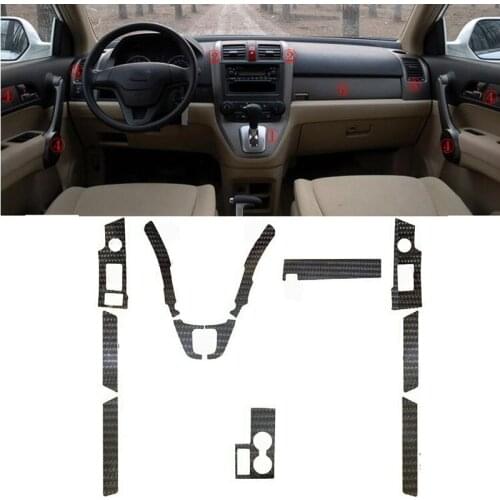 For Honda CRV CR-V 2007 2008 2009 2010 2011 Carbon Fiber Pattern Car Interior DIY Decals Stickers Trim