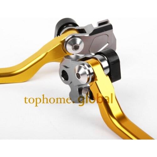 For SUZUKI RMZ250 2004 & 2007 - 2019 One Pair CNC Pivot Brake Clutch Levers Set Gold 2018 2017 2016 2015 2014 2013 2012