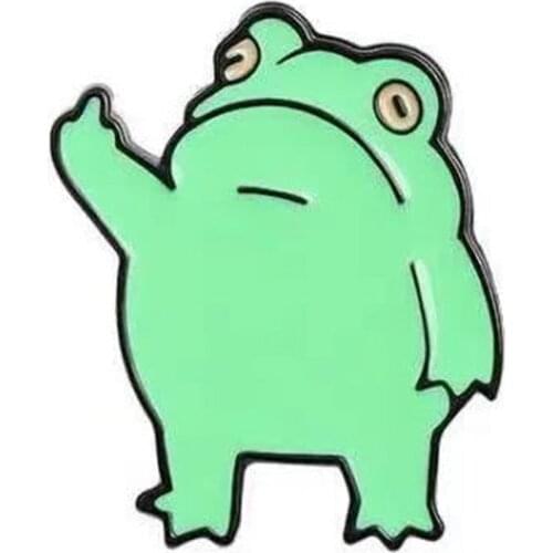 Cartoon Frog Prince Enamel Brooch Pins Badge Lapel Pins Brooches Alloy Metal Lightweight Jewelry Accessories