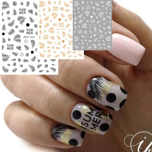 HANYI-HAXX-63-64-65 FLOWER lavender 3d nail art stickers decal template diy nail tool decorations
