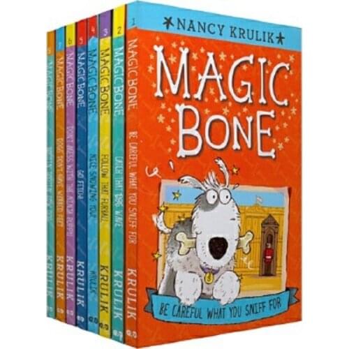 8 books Magic Bone Early Reader English Story Picture Books for Children Learn English Reading Books