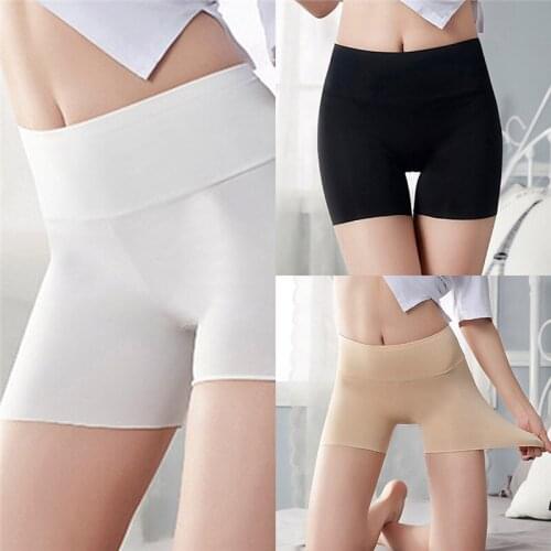 Summer New Ladies Underwear Solid Color Breathable Anti Glare Seamless Comfortable Ladies Seamless Safety Pants