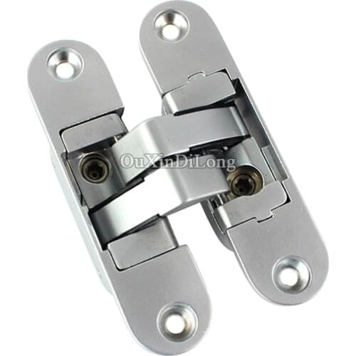 HOT 1PCS 3D Adjustable Invisible Door Hinges Hidden Concealed Heavy Duty Door Caravan Worktops Hinges Furniture Hardware