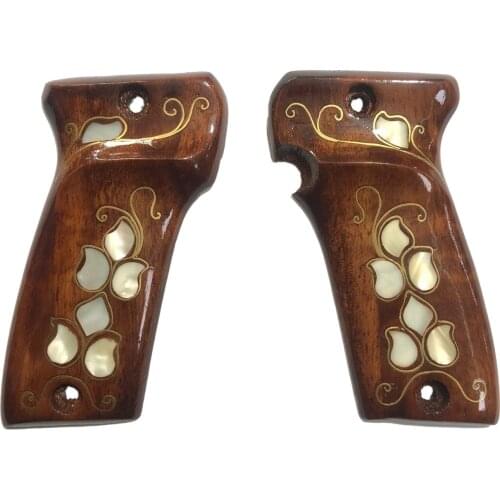 MAB Model D 7.65mm Compatible Pearl Inlaid Wooden Grip Mod3