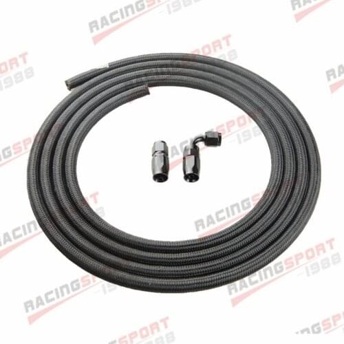 Nylon Cover Braided -6AN AN6 Oil Fuel Gas Line Hose 3M + Swivel Hose End Fitting