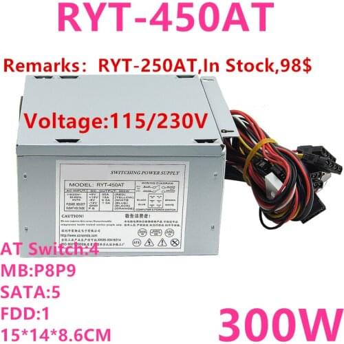 New PSU For Roeyuta AT PSII 300W Power Supply RYT-450AT