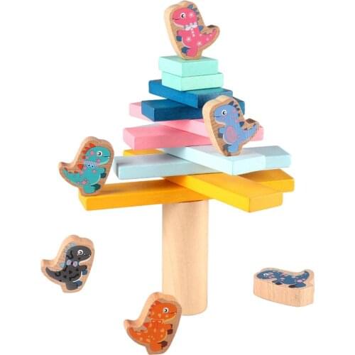 Animal Stacking Dinosaur Toys Training Puzzle Game For Children Educational Puzzle Toys Early Learning Toys Kids Gift