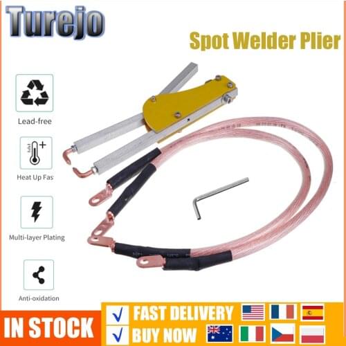 Spot Welder Plier Adjustable Spot Welding Machine Pressure Epoxy Board Welder Pen Butt Soldering Tong For 1+1 Mm Steel Plate
