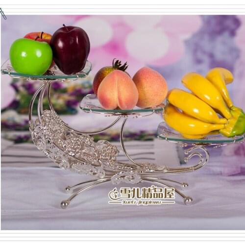 The new European bar restaurant KTV fruit tray cake rack three layer frame fashion creative Birthday wedding decoration