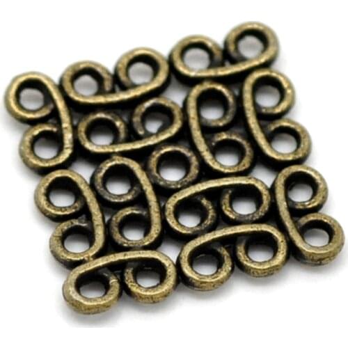 Zinc metal alloy Connectors Findings Square Antique Bronze Color Plated 15mm( 5/8") x 15mm( 5/8"), 15 PCs new