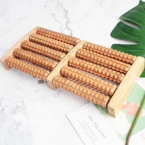 5 Raw Wooden Foot Roller Wood Care Massage Reflexology Relax Relief Massager Spa Gift Anti Cellulite Foot Massager