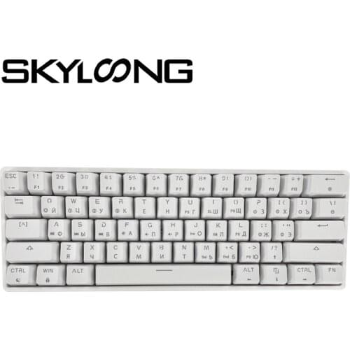 Skyloong SK61s Russian Mini Bluetooth Keyboard Mechanical Backlight Hot Swap Keyboard Gaming Gateron For Laptop/Tablet/Desktop