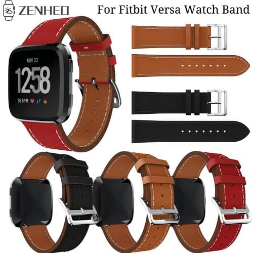Replacement Watchband For Fitbit Versa Leather Strap Belt Wristband for Fitbit Versa Smart Watch Band