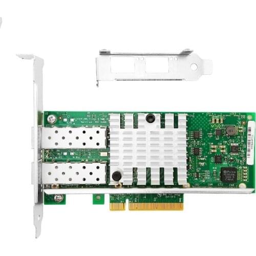 X520-DA2 10G SFP+ dual port PCIe 2.0 x8 Intel 82599ES Chip Ethernet Network Adapter-Including two 10g multimode modules