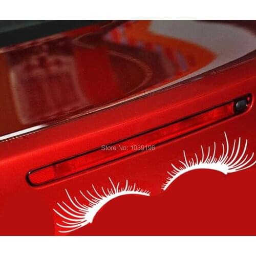 2 x New Design Style Creative Car Styling Eyelash Decoration Car Whole Body Emblem Reflective Stickers Pattern Vinyl Decal