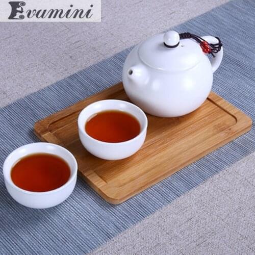 4pcs/set Ceramic Tea Set Clay Teapot China Ceramic Tea Cup Tea Tray Wooden Tray Clay Pot Set Portable Tea Set