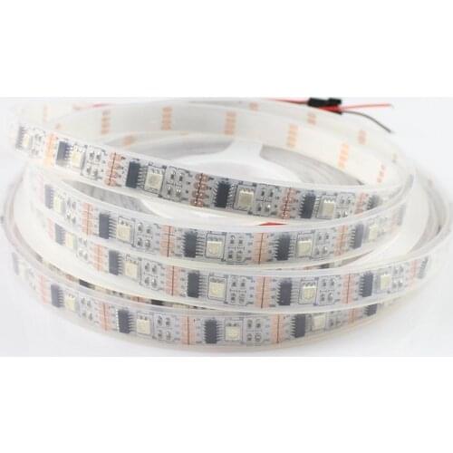 DC5V 5M WS2801 Addressable LED Strip Arduino TV 32leds/m 5050 RGB 12mm led Magic Dream Color Rope Light