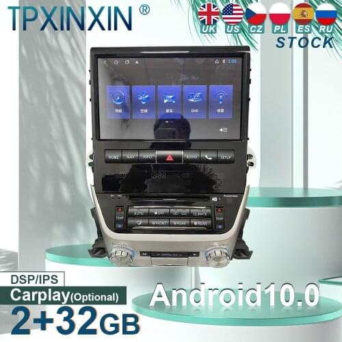 For Toyota Land Cruiser GXR LC200 2016-2019 Android 10 Carplay Radio Player Car GPS Navigation Head Unit Car Stereo WIFI DSP BT