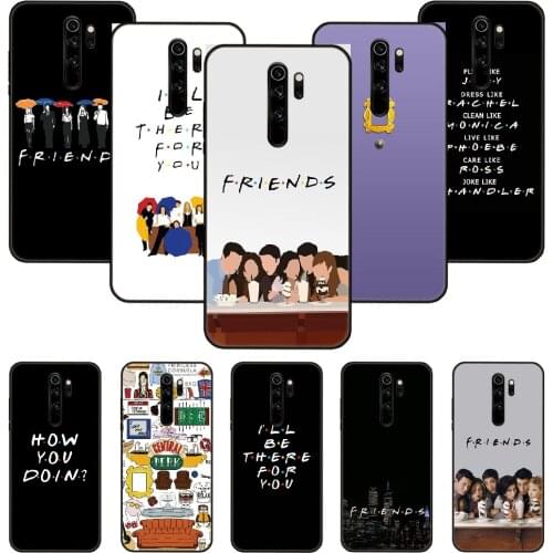 Phone Case For Xiaomi Redmi Note 8 8T 7 7A 9 9S 8A 4 5 Pro Black Cover Funda Soft Prime 3D Waterproof Art Back Friends tv show