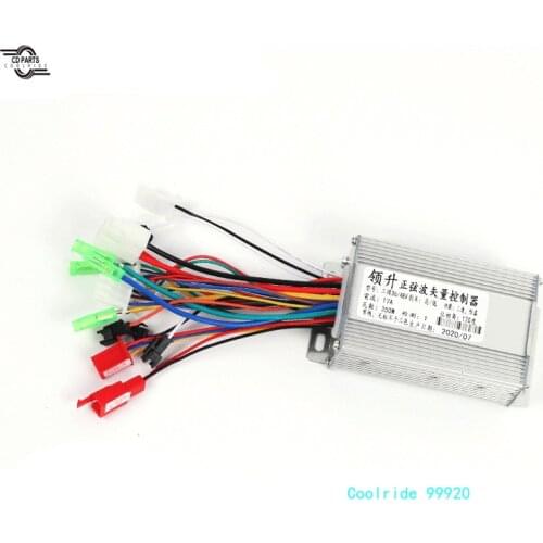 Coolride Manufacturer Wholesale 36/48V 6-Tube 350W Ultra Quiet Sine Wave Controller Two Wheel Electric Vehicle Motor Controller