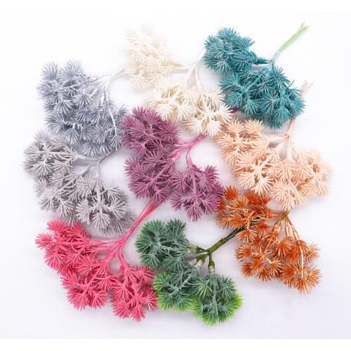 6pcs Artificial Plants Fake Grass Artificial Flowers for Home garland DIY Scrapbooking Wedding Christmas Decoration