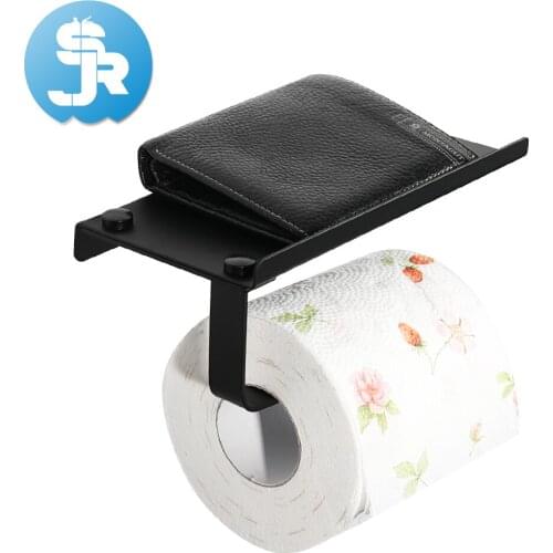 Black new strong anti-rust capability toilet paper rack pretty toilet paper roll holder practical bathroom toilet paper holder
