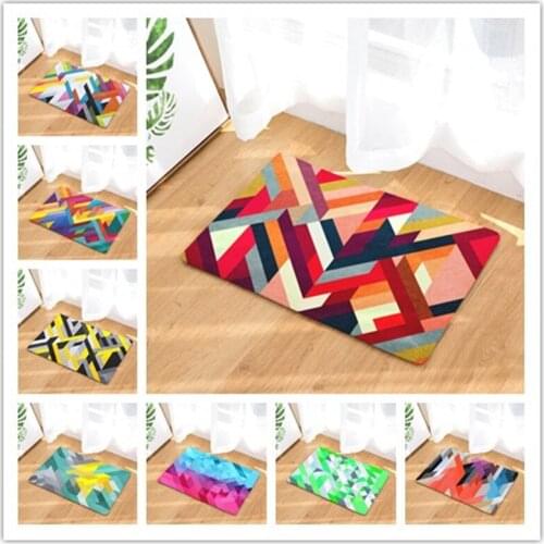 Geometric floor mat Non Slip Shower Mat Bathroom Carpet Bath Mat Rugs Home Decoration Floor Mat Kitchen Mat