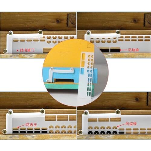 4sets Beekeeping Tool Anti Escape Bees Queen Plastic Spacer Frame Hive Separated Nest Door Sheet Prevent Swarming Escape Sheets