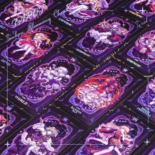 Japanese Anime TouHou Project Cosplay Tarots Playing Cards Tarot Game Cards Collection Cartoon Cards Props Gifts 22PCS