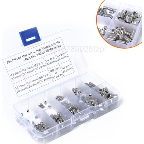 Combined Socket Head Hexagon M3m4m5m6m8 304 Stainless Steel Machine Meter Screw Set Screw