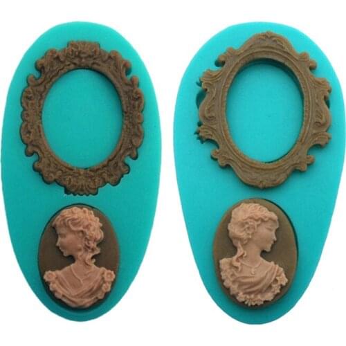 Queens Avatar And Photo Frame 100% Food-grade Silicone Baking Molds Fondant Cake Decorating Tools Silicone Soap Molds